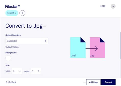 convert jpg to 3mf.